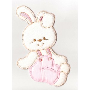 Iron-on Patch - Baby Rabbit - Pink